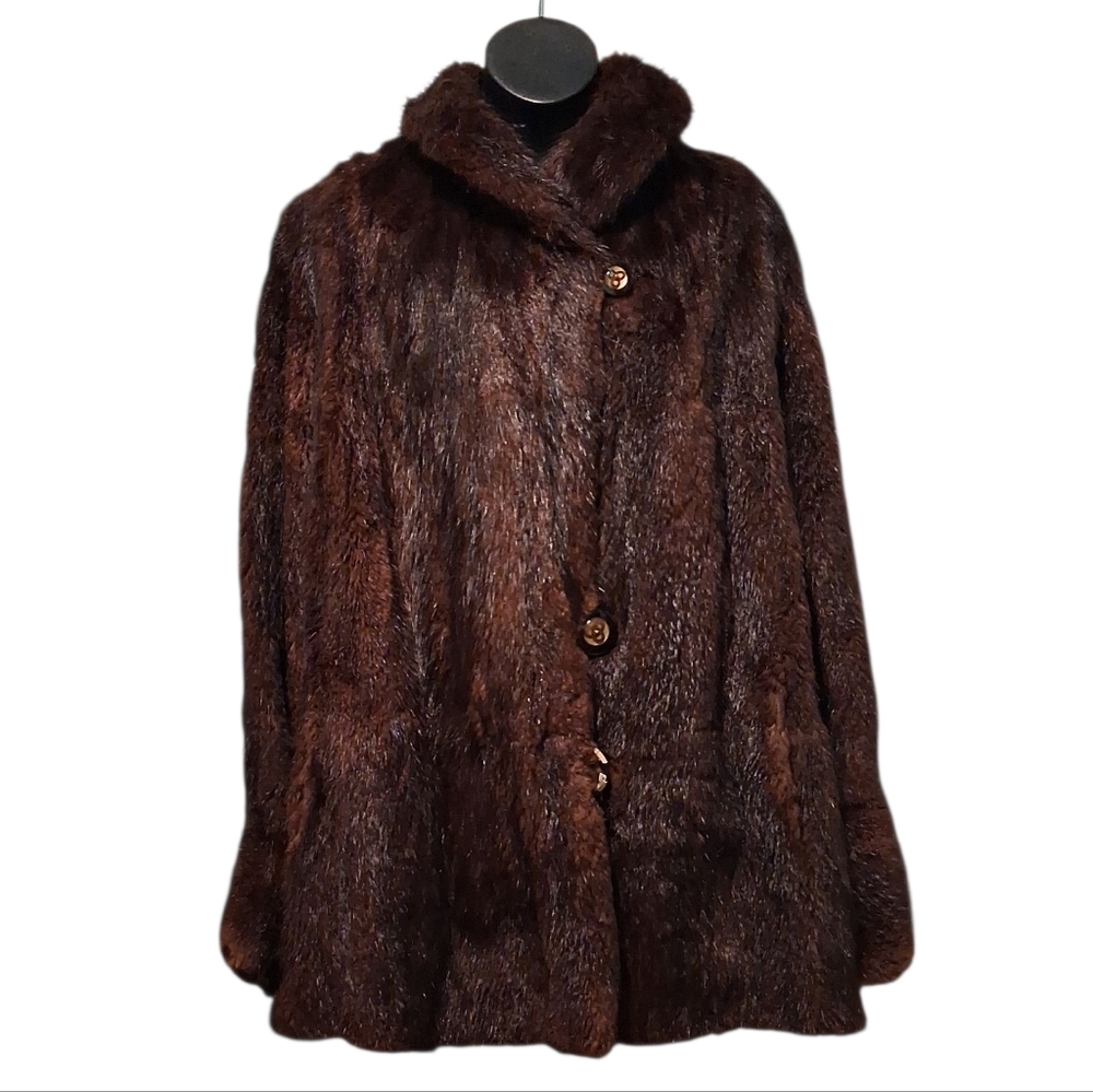 Chic Brown Fur Jacket 3688